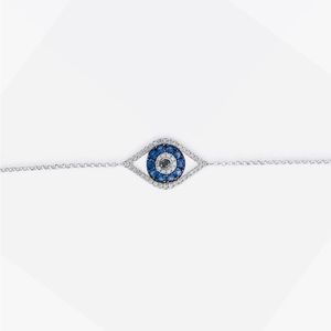 Diamond Evil-Eye Bolo Bracelet (1/6 ct. t.w.)